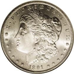 1891-CC S$1 MS65 NGC. VAM-3. A Top 100 Variety. This i