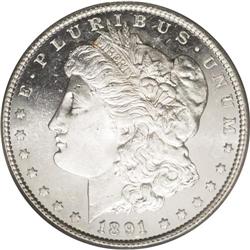 1891-CC S$1 MS64 Deep Mirror Prooflike PCGS. VAM-3. A