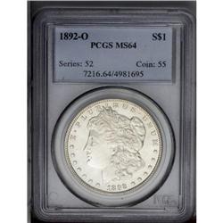 1892-O S$1 MS64 PCGS. An above-average example of this