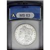 Image 1 : 1893 S$1 MS63 ANACS. Bright, silvery surfaces with a f