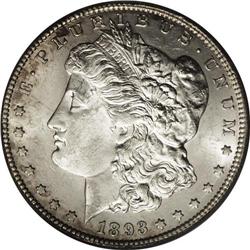 1893-CC S$1 MS62 PCGS. David Bowers (1993) indicates t