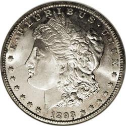 1893-CC S$1 MS63 NGC. For the grade, this is a wonderf