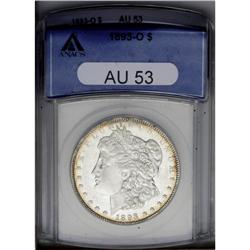 1893-O S$1 AU53 ANACS. Boldly struck if slightly weak