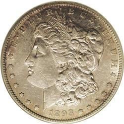 1893-S S$1 AU50 ANACS. Bowers'' Morgan dollar Guide Bo