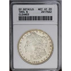 1894 S$1 --Cleaned--ANACS. XF Details, Net VF20. Fine h