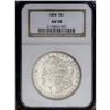 Image 3 : 1894 S$1 AU58 NGC. Subdued silver surfaces with pale g
