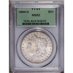 1894-O S$1 MS62 PCGS. The pleasing satin surfaces of t
