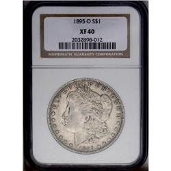 1895-O S$1 XF40 NGC. Light to medium gray color blanke