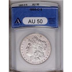 1895-O S$1 AU50 ANACS. Typically struck for this rare