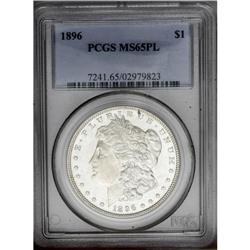 1896 S$1 MS65 Prooflike PCGS. VAM-3. This flashy and s