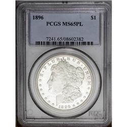 1896 S$1 MS65 Prooflike PCGS. A few streaks or dapples