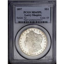 1897 S$1 MS65 Prooflike PCGS. Ex: Larry Shapiro. Dazzl