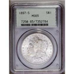 1897-S S$1 MS65 PCGS. A brilliant and sharply struck G