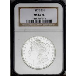 1897-S S$1 MS66 Prooflike NGC. Though the 1897-S is no