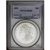 1898 S$1 MS66 PCGS. Lustrous silver-gray surfaces disp