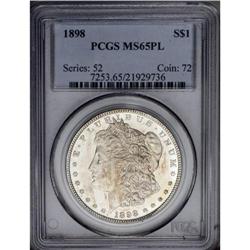 1898 S$1 MS65 Prooflike PCGS. Fully prooflike but not