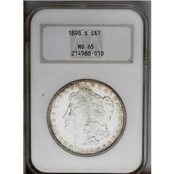1898-S S$1 MS65 NGC. A semi-prooflike older holder Gem