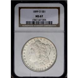 1899-O S$1 MS67 NGC. A superior example of this common