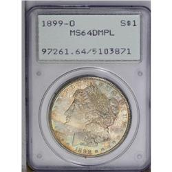1899-O S$1 MS64 Deep Mirror Prooflike PCGS. The obvers