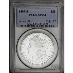 1899-S S$1 MS64 PCGS. The bright untoned surfaces of t