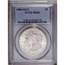 1900-O/CC S$1 MS64 PCGS. Vestiges of a CC mintmark are
