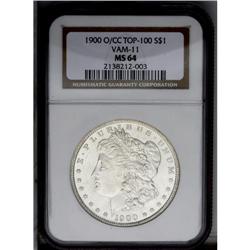 1900-O/CC S$1 MS64 NGC. VAM-11. Wisps of honey toning