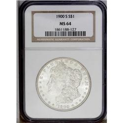 1900-S S$1 MS64 NGC. Lustrous, essentially untoned sur