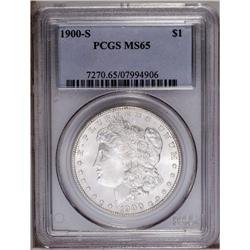 1900-S S$1 MS65 PCGS. A sharply struck example with fr