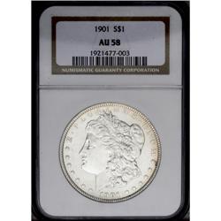 1901 S$1 AU58 NGC. An impressive example of this famou