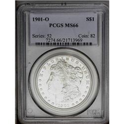 1901-O S$1 MS66 PCGS. Fully lustrous surfaces are near