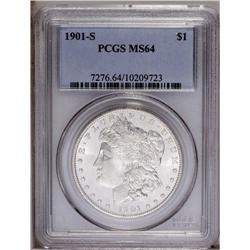 1901-S S$1 MS64 PCGS. Well struck and brilliant, with