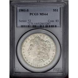 1901-S S$1 MS64 PCGS. An attractive near-Gem represent