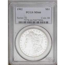 1902 S$1 MS66 PCGS. Radiant luster is emitted from smo