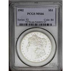 1902 S$1 MS66 PCGS. Whispers of faint tan-gold color a
