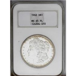 1902 S$1 MS65 Prooflike NGC. Golden-brown and powder-b