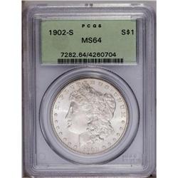 1902-S S$1 MS64 PCGS. VAM-3. Light apricot toning grac