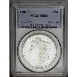 1902-S S$1 MS64 PCGS. VAM-1, R.2. The 2 in the date is
