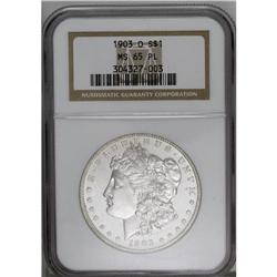 1903-O S$1 MS65 Prooflike NGC.From The Indiana Underta