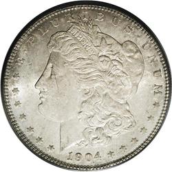 1904 S$1 MS65 PCGS. Both sides of this satiny Gem have