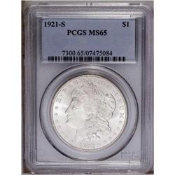 1921-S S$1 MS65 PCGS. This is a wonderful Gem example