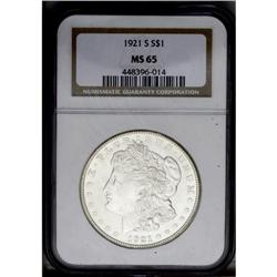 1921-S S$1 MS65 NGC. A pleasing and appealing example
