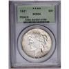 Image 1 : 1921 S$1 MS64 PCGS. Decently struck and lustrous, with