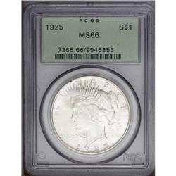 1925 S$1 MS66 PCGS. An exceedingly frosty and essentia