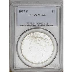 1927-S S$1 MS64 PCGS. Wisps of olive-gray color adhere