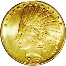 1913 $10 MS67 PCGS. Ex: Duckor Collection. The 191