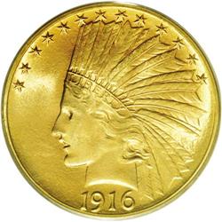 1916-S $10 MS65 PCGS. Ex: Duckor Collection. The 1