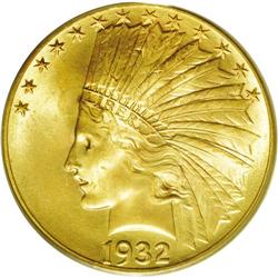 1932 $10 MS66 PCGS. Ex: Duckor Collection. The 1932 is