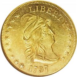 1797 $10 Large Eagle MS63 NGC. Breen-6834. B.2-C, Tara