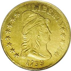 1799 $10 Irregular Date, Small Stars Obverse--Damaged-