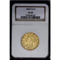 1848-O $10 XF40 NGC.From The Steve Glenn Collection.
